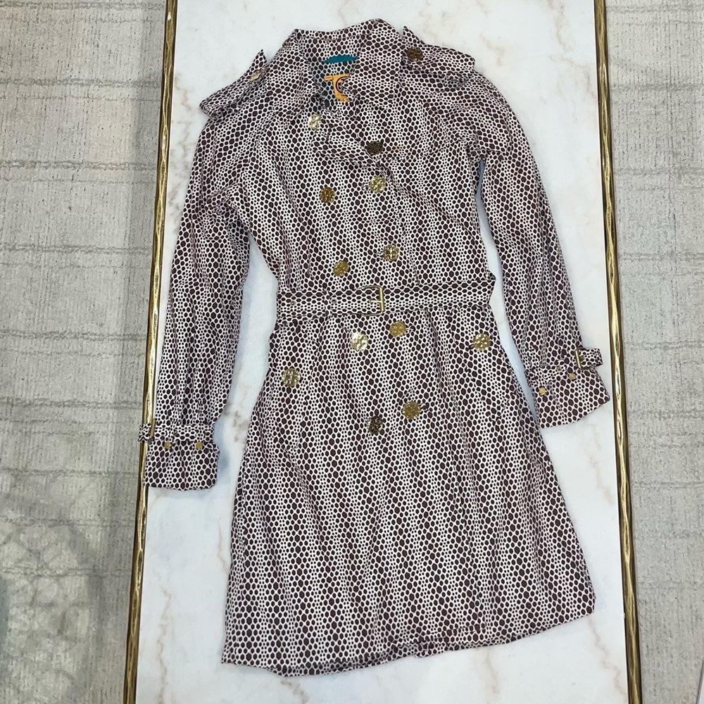 Tory Burch animal print trench coat - Picture 4 of 14